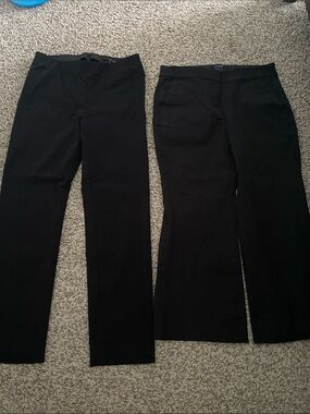 J. Crew Black Straight-Leg Dress Pants Duo